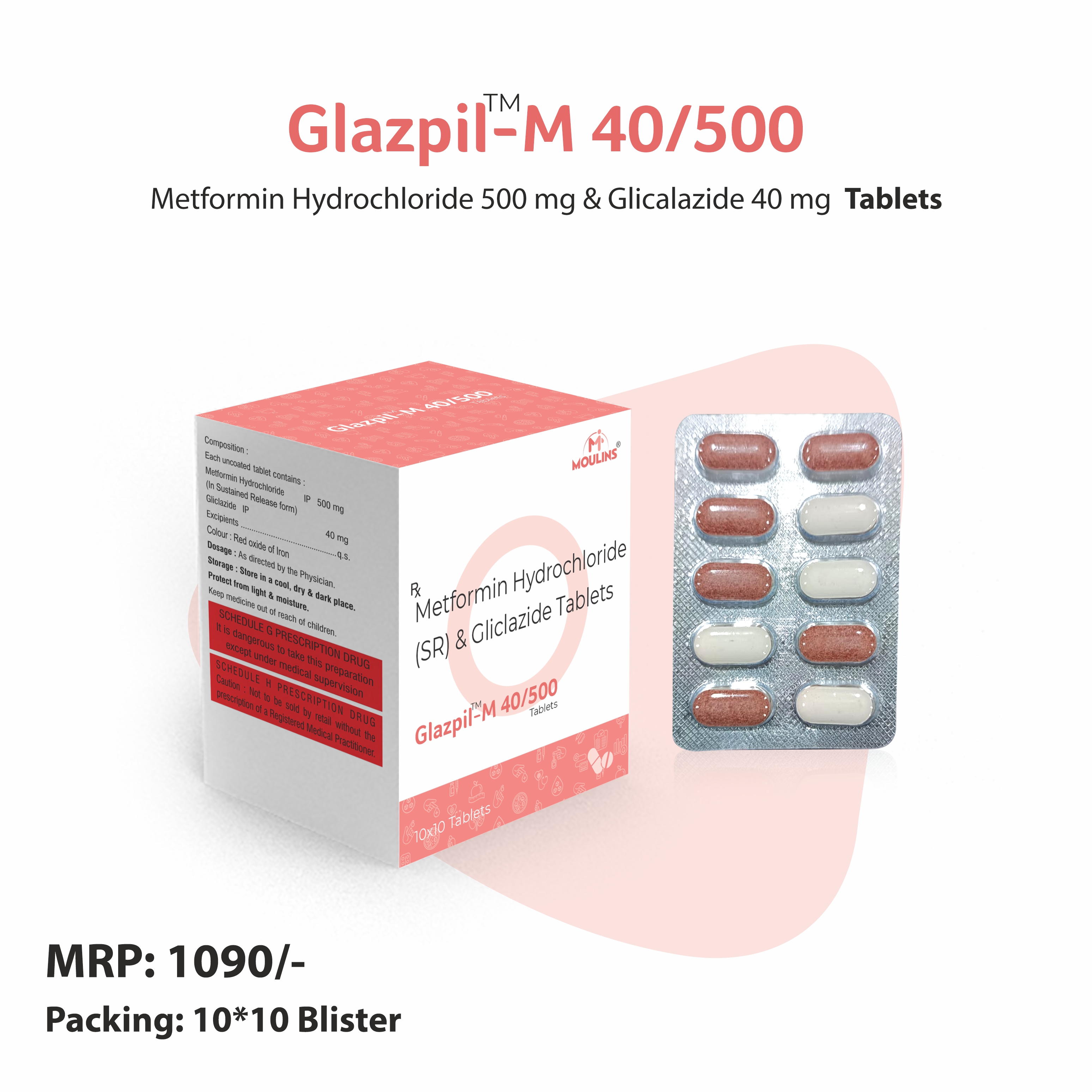 GLAZPIL-M 40/500 TAB 10*10